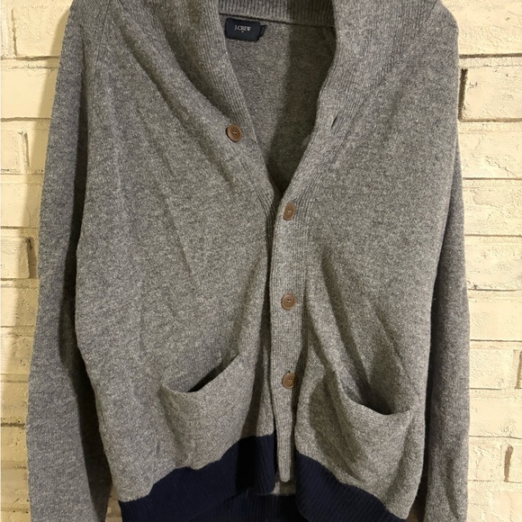 J.CREW men’s L Shawl Collar cardigan sweater EUC no flaws - Picture 7 of 10